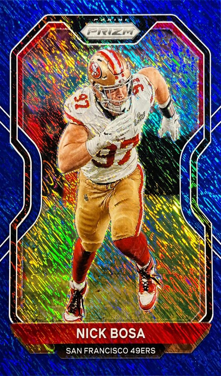2020 Panini Prizm Football Blue Shimmer Nick Bosa #285