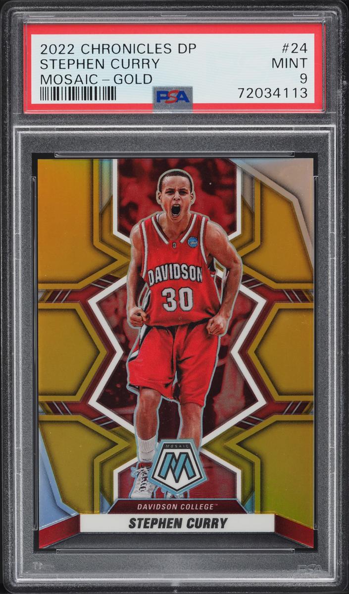 2022 Panini Chronicles Draft Picks Basketball Gold Stephen Curry #24 PSA 9
