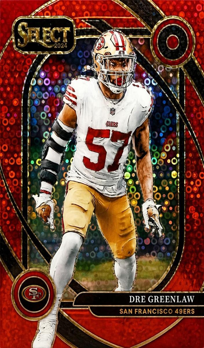 2024 Panini Select Football Red Disco Dre Greenlaw #252