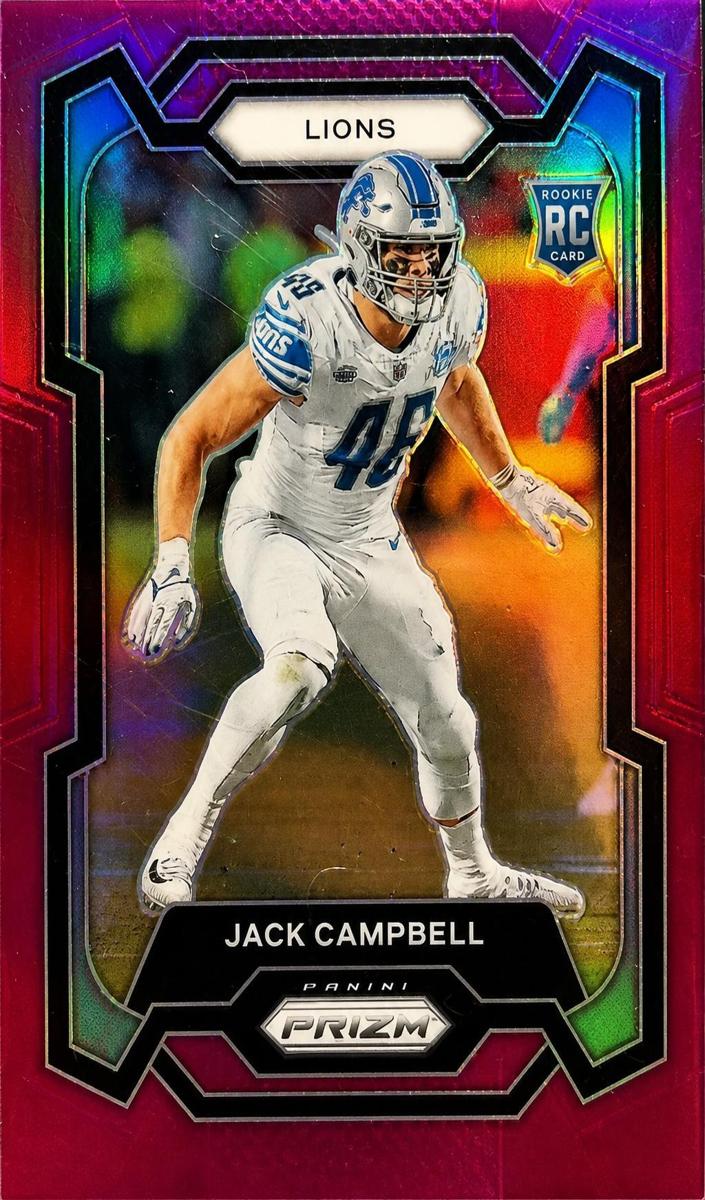 2023 Panini Prizm Football Purple Jack Campbell #330 PSA 10