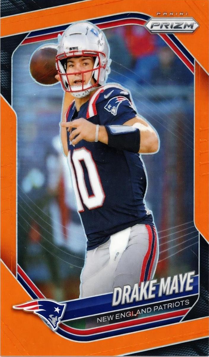 2025 Panini Prizm Football Orange Drake Maye #165 PSA 10