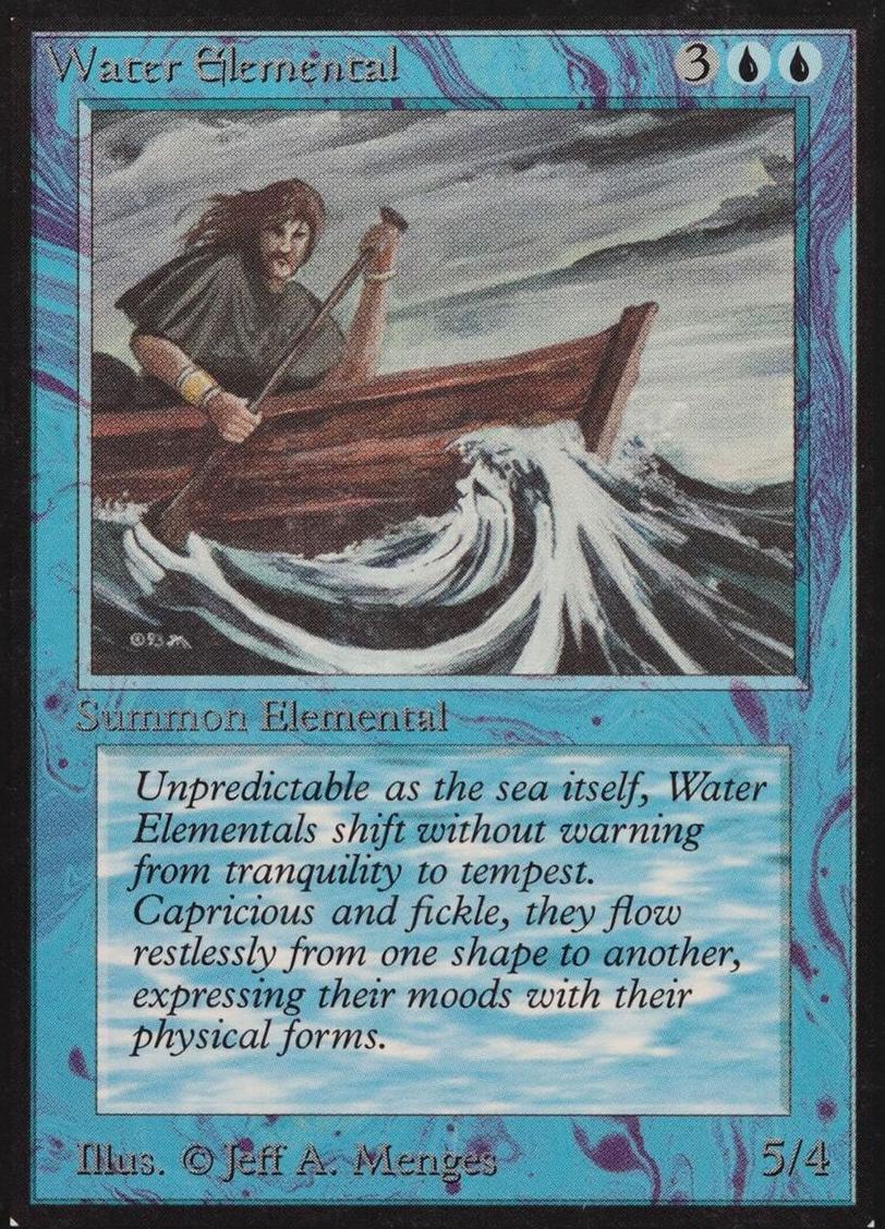 1993 Magic The Gathering Beta Water Elemental #NNO