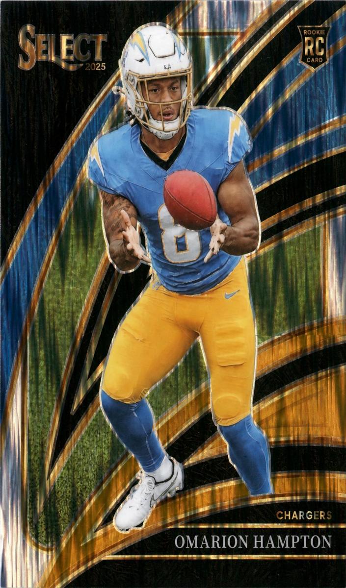 2025 Panini Select Football Black and Gold Shock Omarion Hampton #202