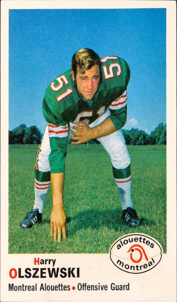 1970 O-Pee-Chee CFL Football Harry Olszewski #108 PSA 8