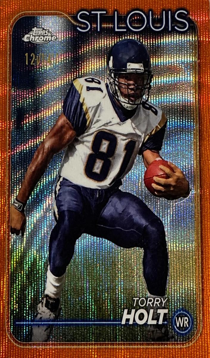 2024 Topps Chrome Football Orange Geometric Refractor Torry Holt #102