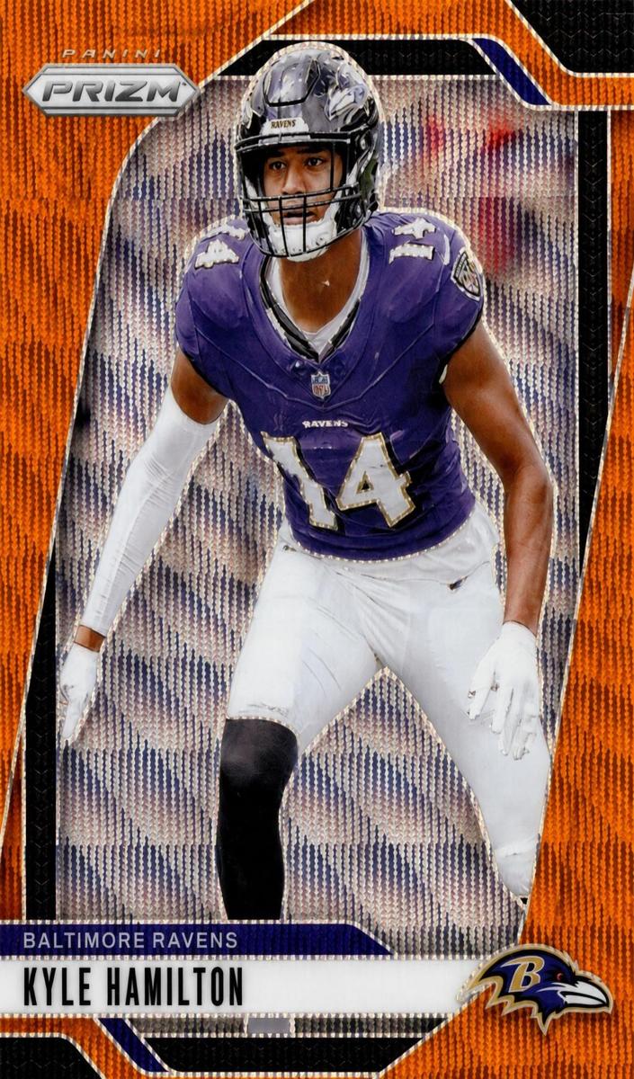 2024 Panini Prizm Football Orange Wave Kyle Hamilton #23