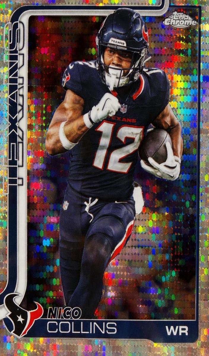 2025 Topps Chrome Football Pulsar Refractor Nico Collins #115