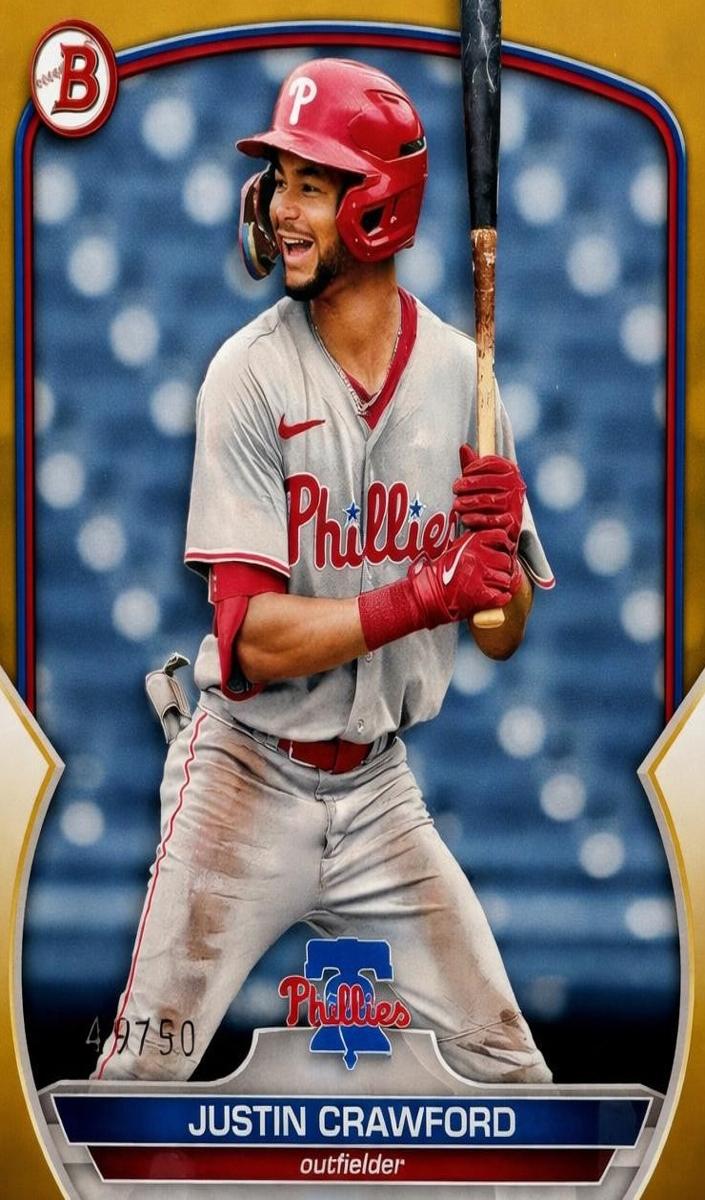 2023 Bowman Draft Baseball Gold Justin Crawford #BD-71 PSA 10