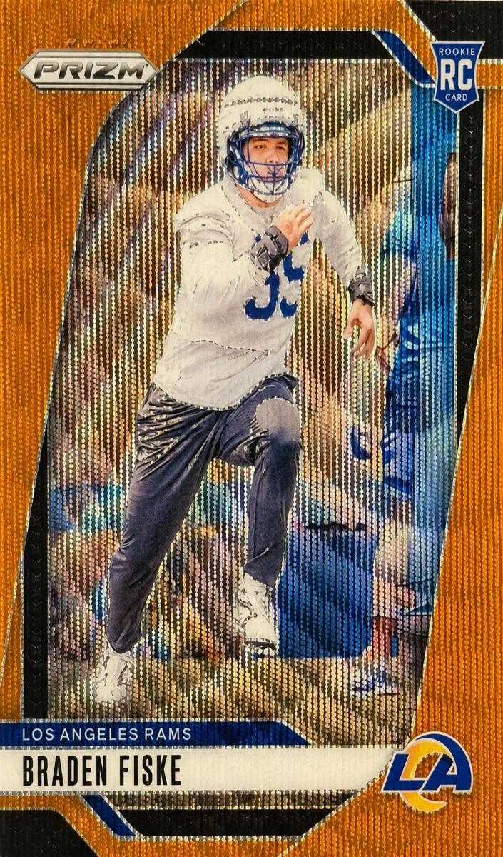 2024 Panini Prizm Football Orange Wave Braden Fiske #310 PSA 9