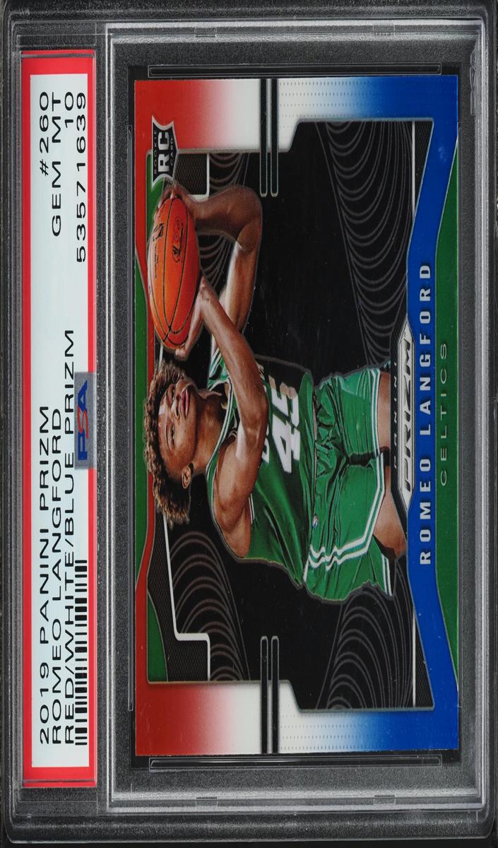 2019 Panini Prizm Basketball Red White Blue Romeo Langford #260 PSA 10