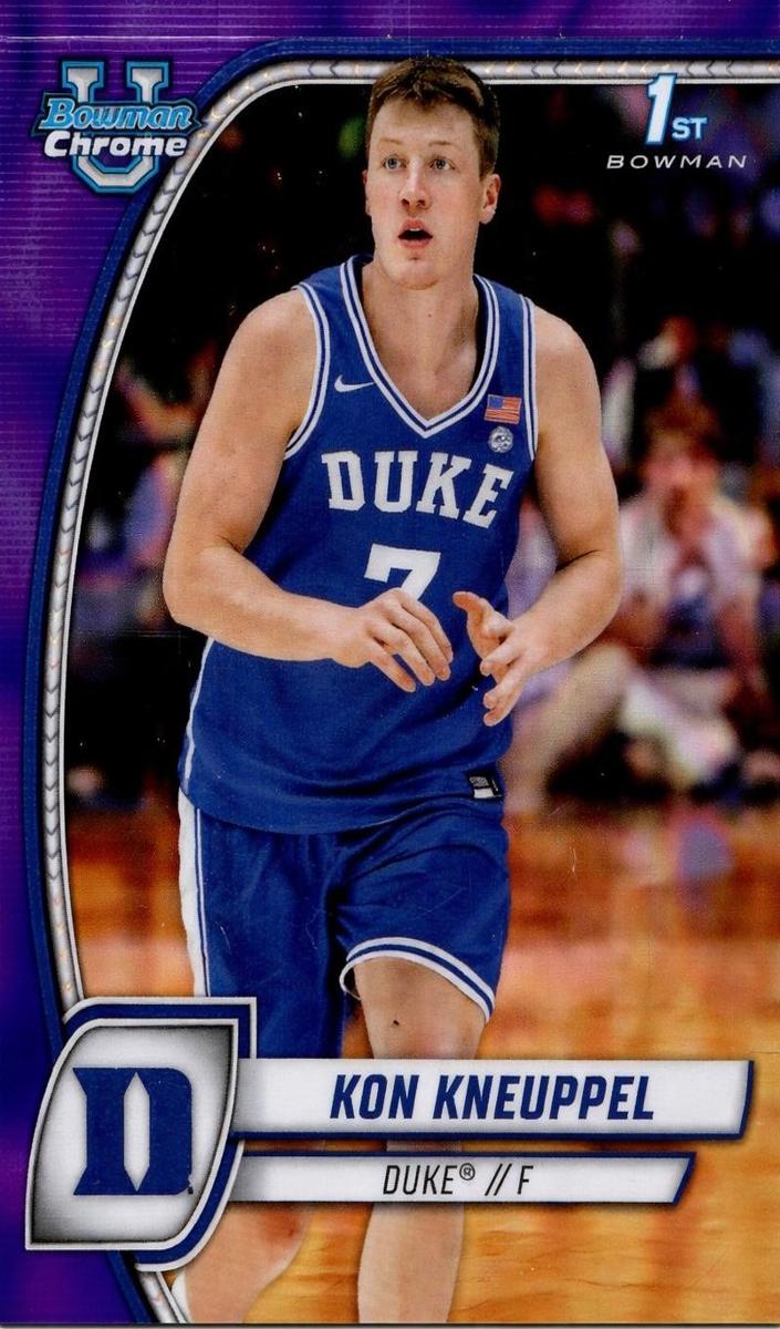 2024 Bowman Chrome University Basketball Purple Lava Refractor Kon Knueppel #48 PSA 9