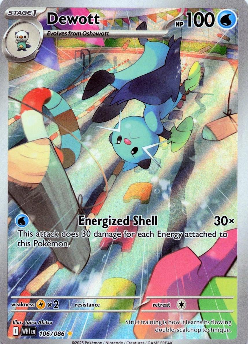 2025 Pokemon Scarlet & Violet White Flare Dewott #106 CGC 9.5