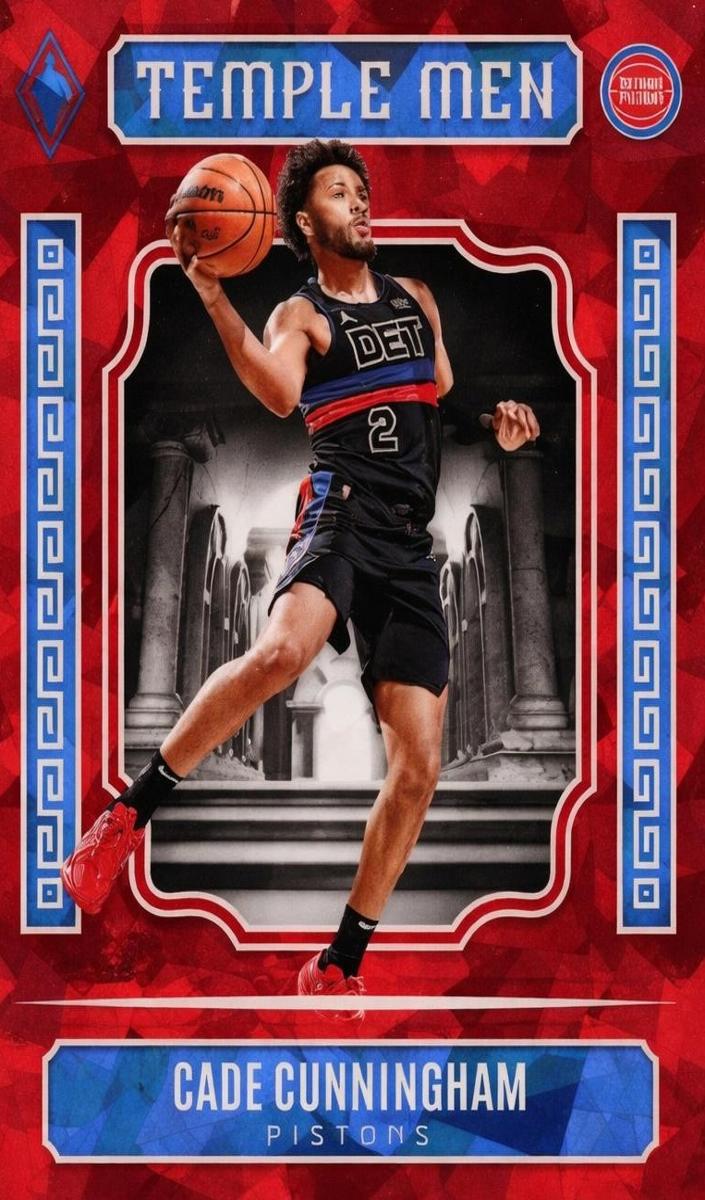 2023 Panini Phoenix Basketball Red Ice Cade Cunningham #9