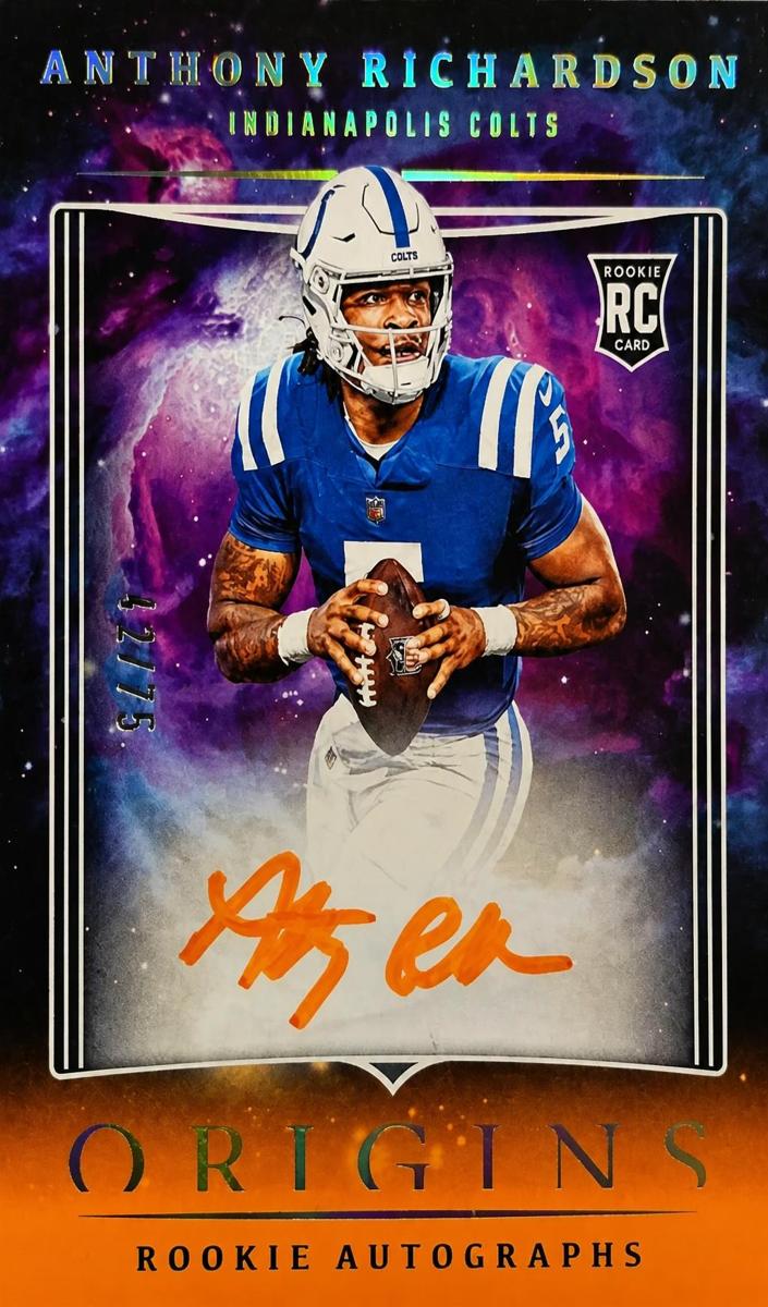 2023 Panini Origins Football Orange Anthony Richardson #RAARI