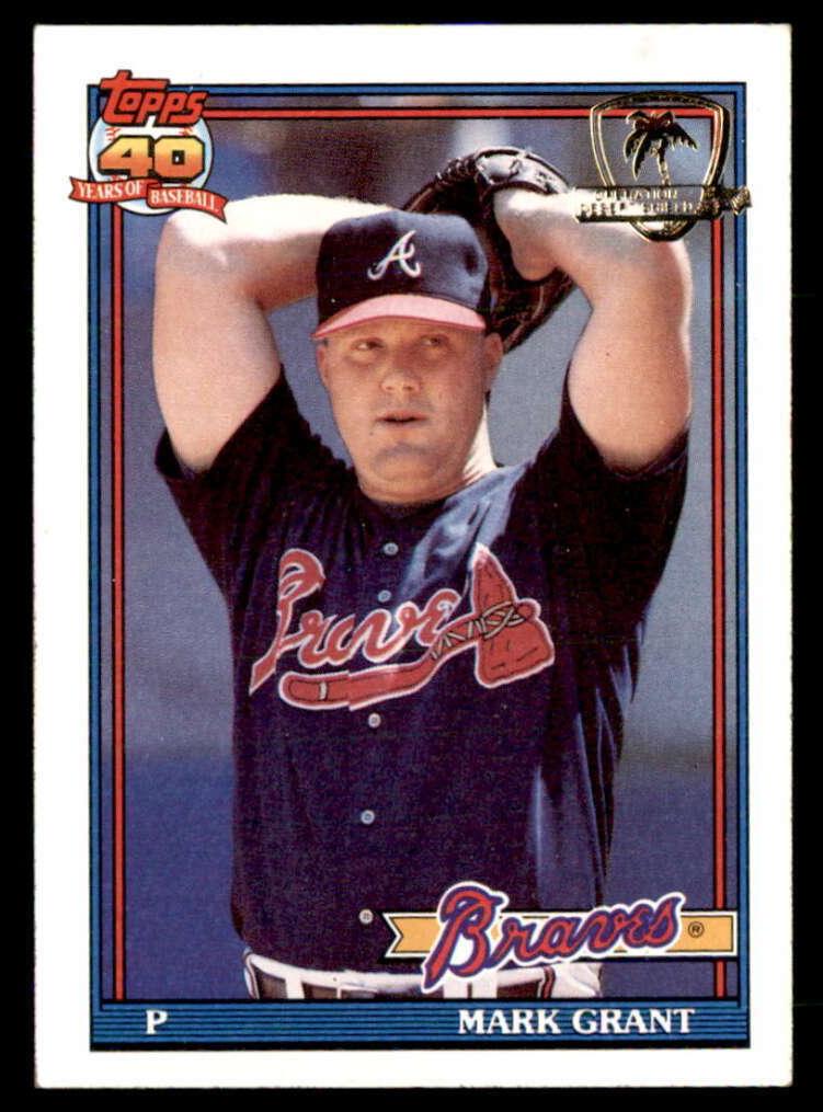 1991 Topps Baseball Mark Grant #287