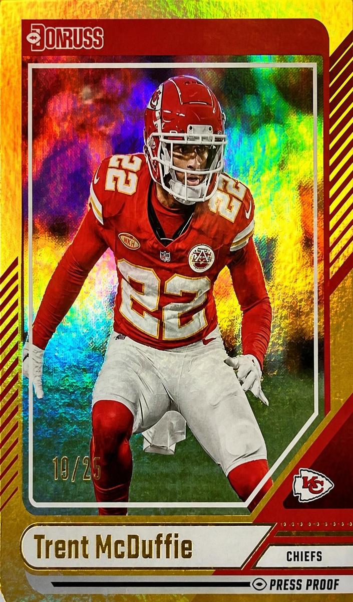 2024 Panini Donruss Football Press Proof Gold Die-Cut Trent McDuffie #228