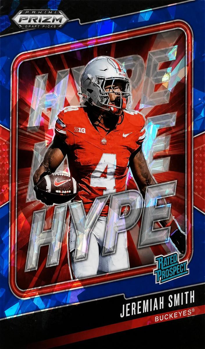 2025 Panini Prizm Draft Picks Football Blue Ice Jeremiah Smith #24