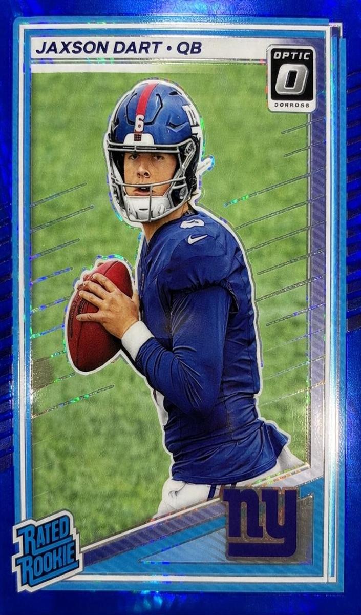 2025 Donruss Optic Football Hyper Blue Jaxson Dart #273 RAW Ungraded