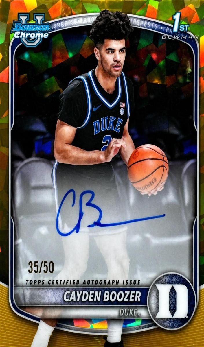 2025 Bowman Chrome Sapphire Basketball Gold Cayden Boozer #CPA-CB