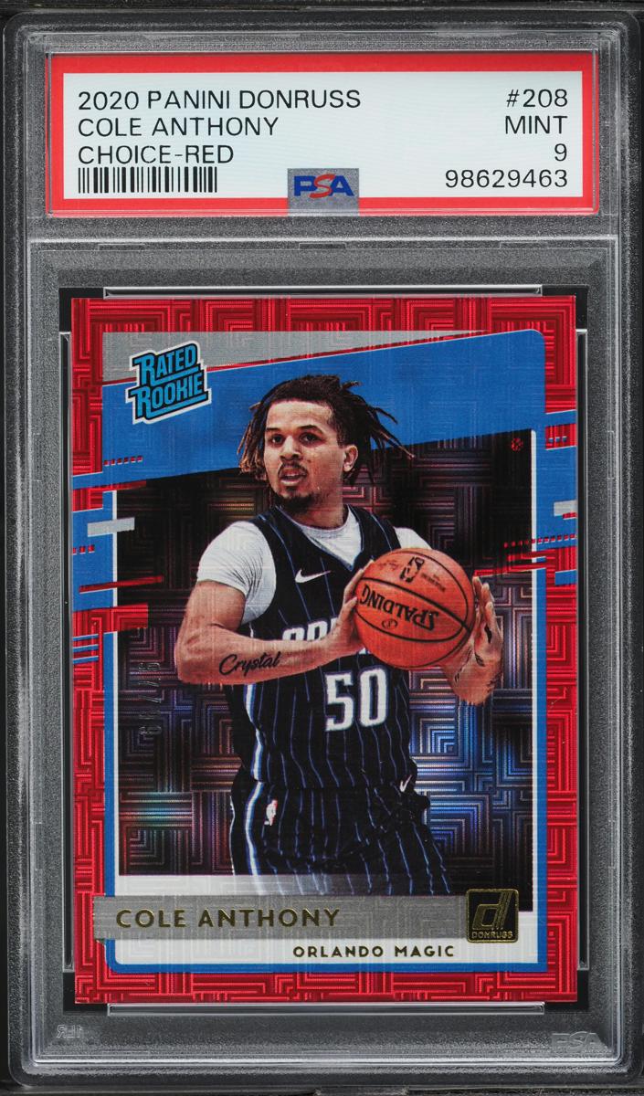 2020 Panini Donruss Basketball Choice Red Cole Anthony #208 PSA 9