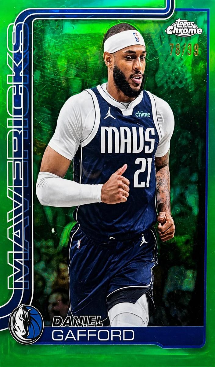2025 Topps Chrome Basketball Green Refractor Daniel Gafford #78