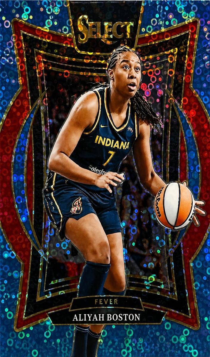 2025 Panini Select WNBA Basketball Light Blue Disco Aliyah Boston #64