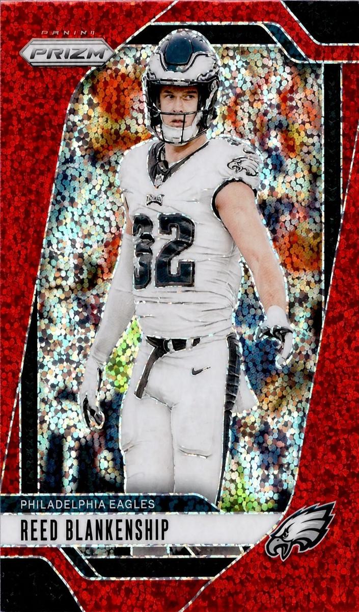2024 Panini Prizm Football Red Sparkle Reed Blankenship #236 PSA 8.5