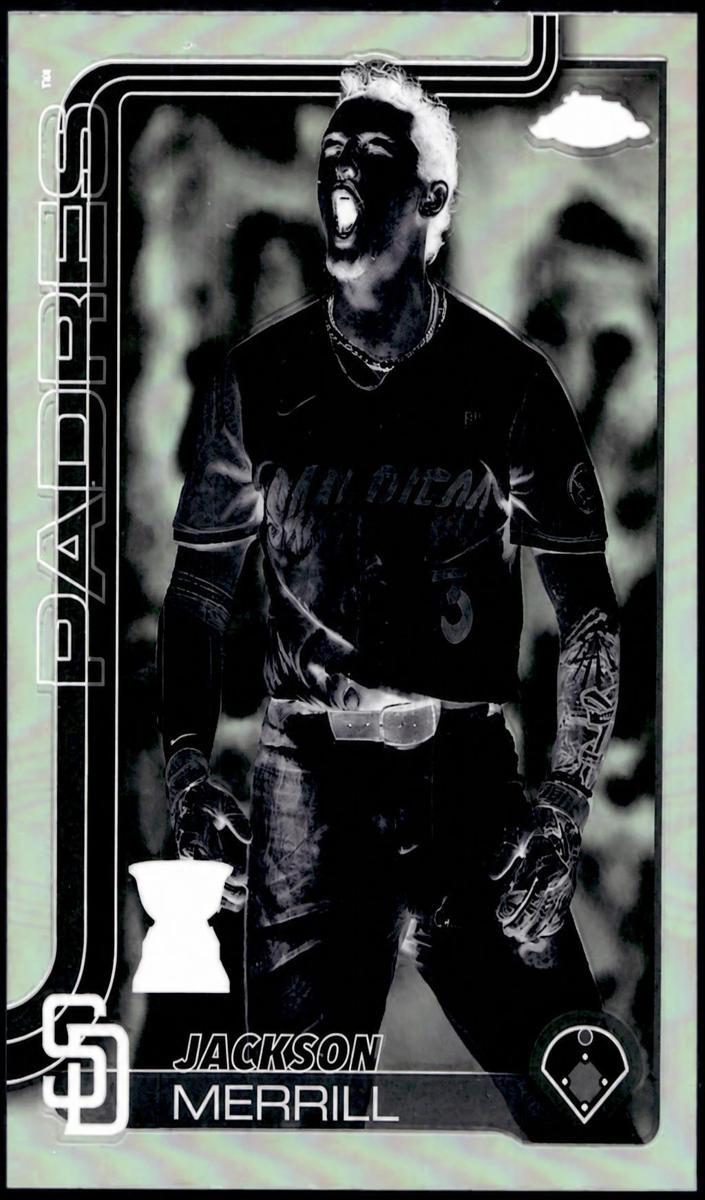 2025 Topps Chrome Baseball Negative Refractor Jackson Merrill #61
