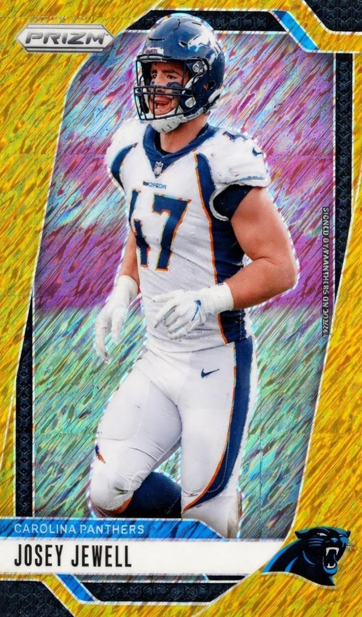 2024 Panini Prizm Football Gold Shimmer Josey Jewell #42