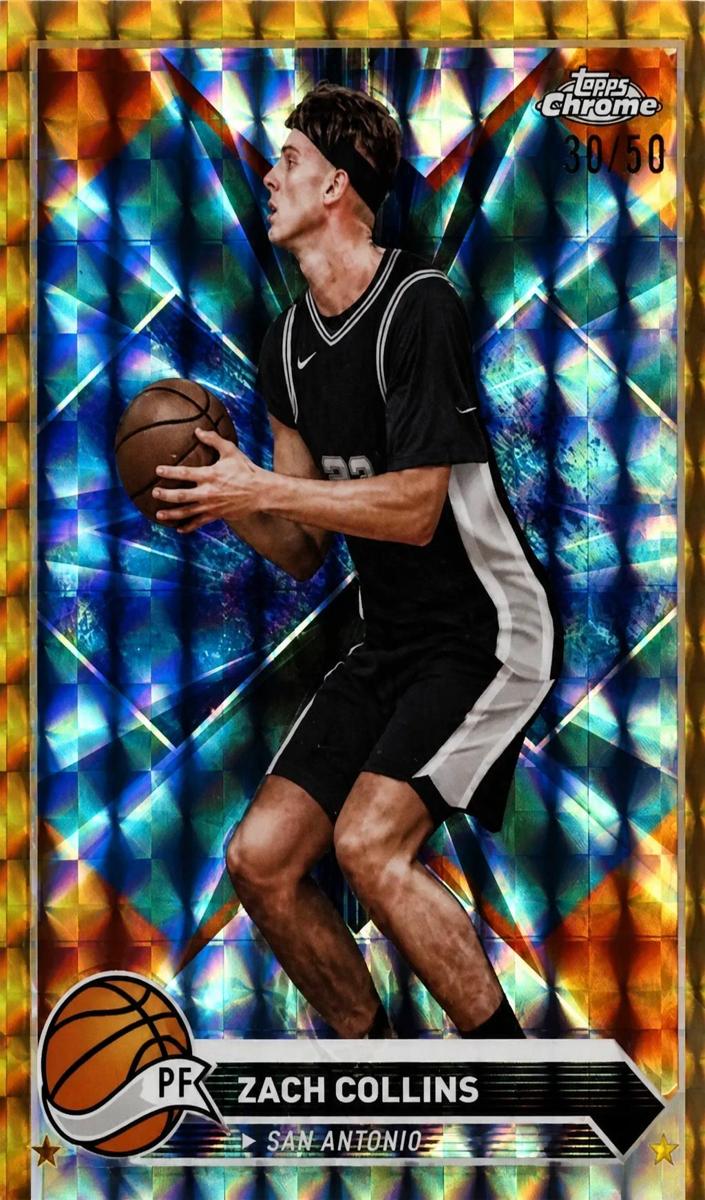 2023 Topps Chrome Basketball Gold Geometric Zach Collins #65