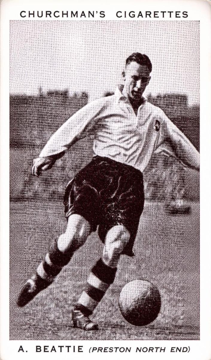 1938 W.A. & A.C. Churchman Association Footballers Soccer A. Beattie #1