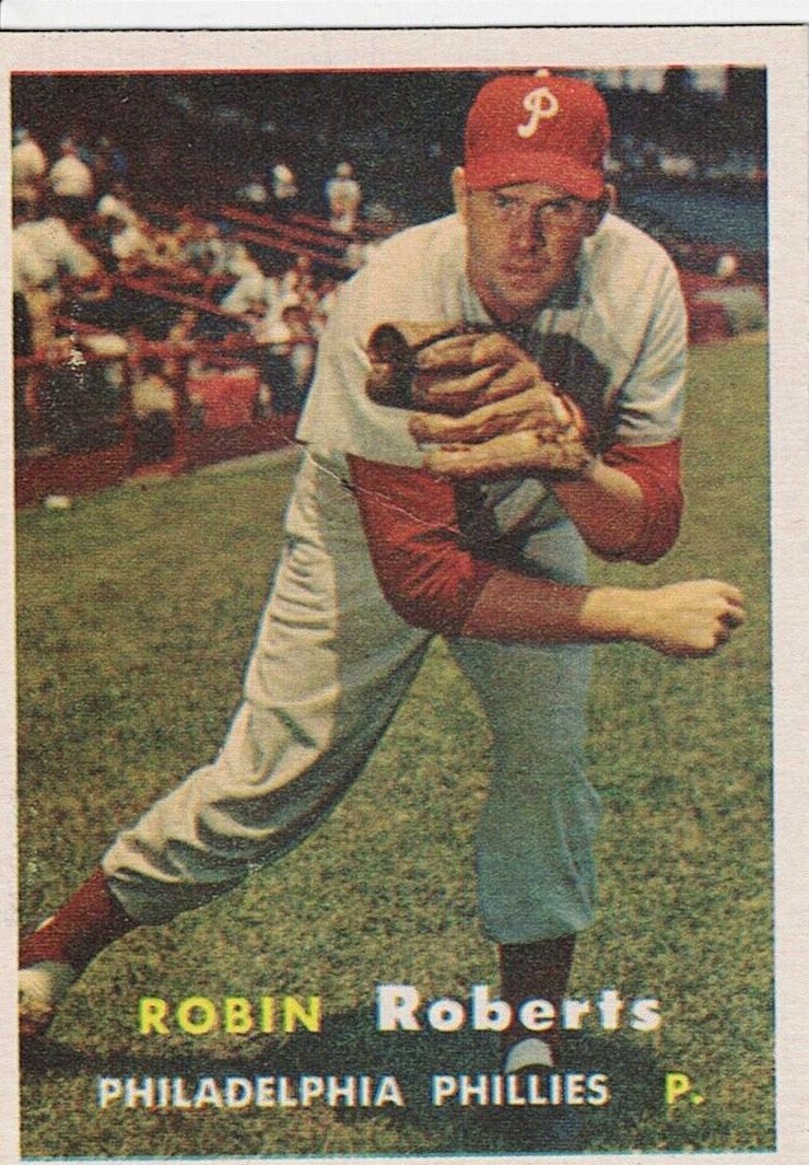 1957 Topps Baseball Robin Roberts #15 PSA 6