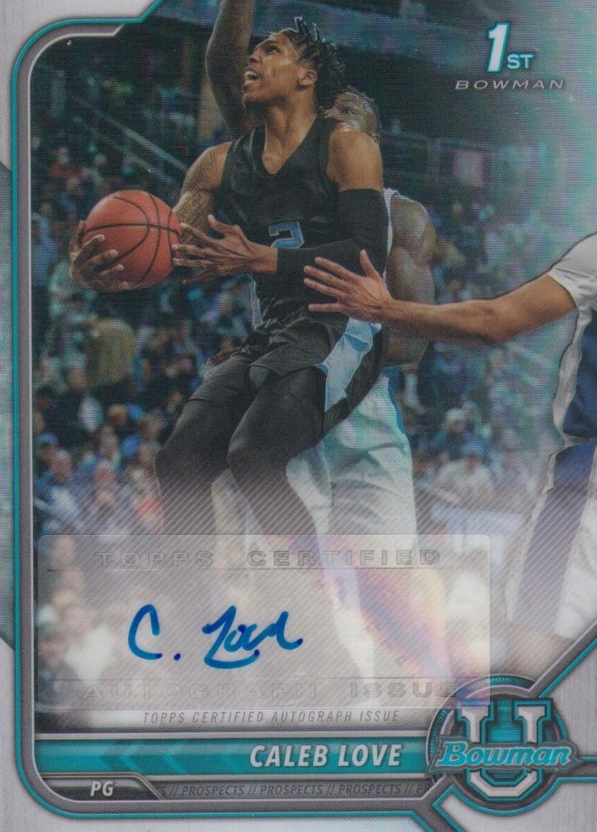 2021 Bowman University Basketball Caleb Love #BCPA-CL