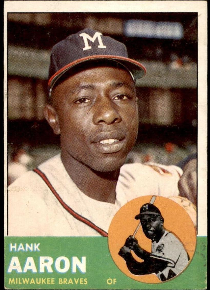 1963 Topps Baseball Hank Aaron #390