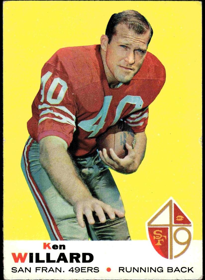1969 Topps Football Ken Willard #66 PSA 8