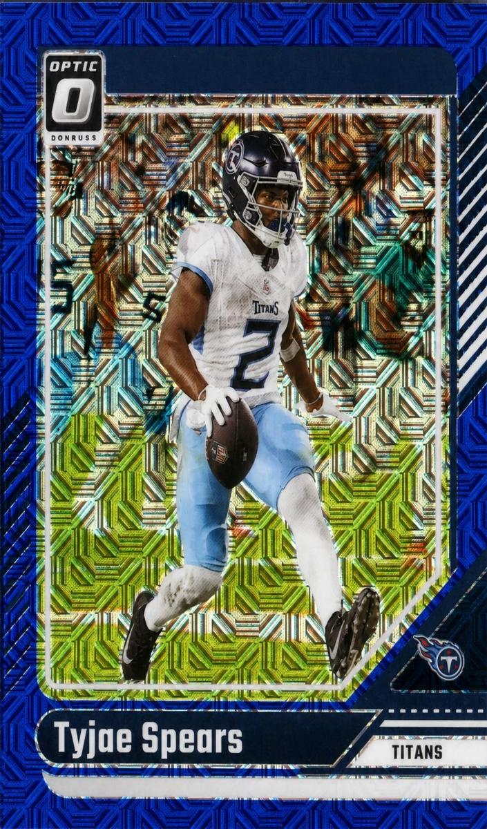 2024 Donruss Optic Football Blue Mojo Tyjae Spears #191
