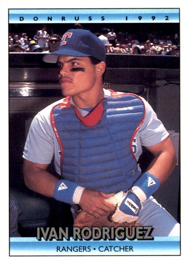 1992 Donruss Baseball Base Ivan Rodriguez #289 PSA 9