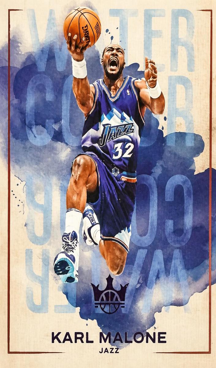 2024 Panini Court Kings Basketball Violet Karl Malone #27