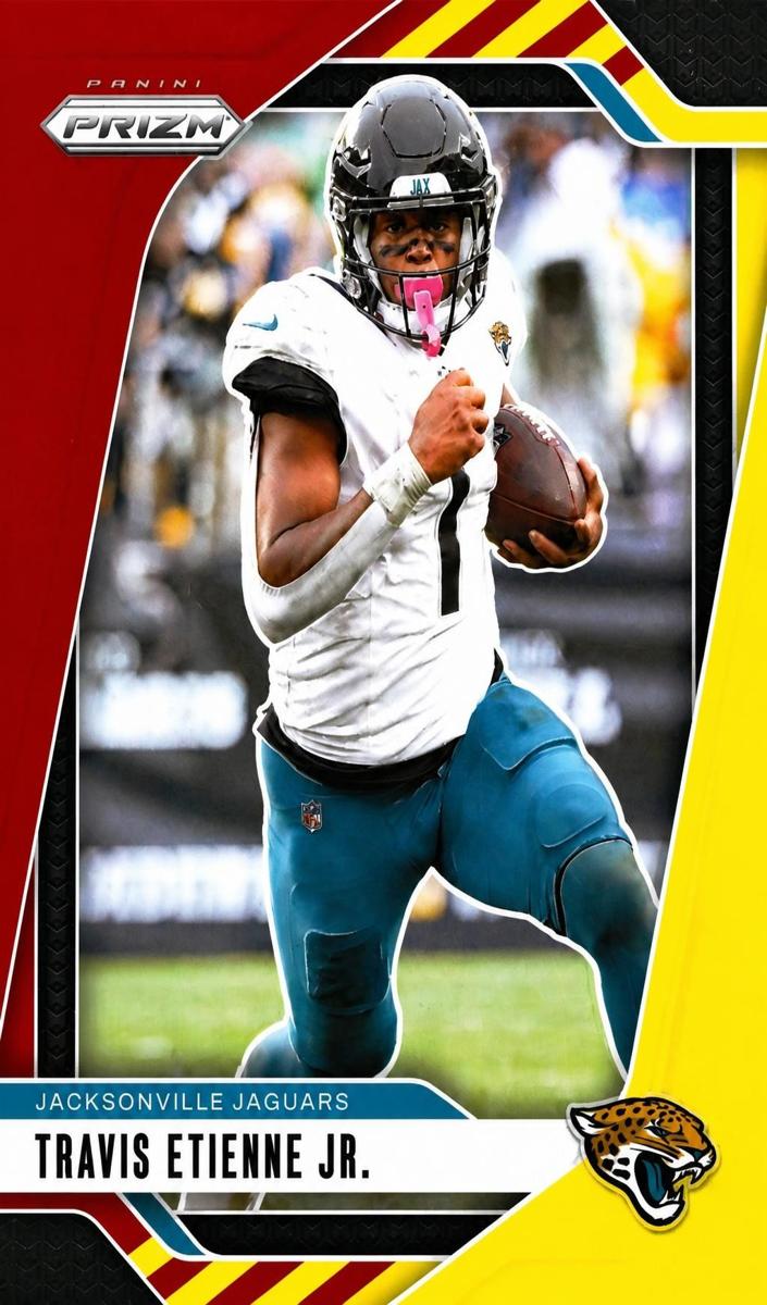 2024 Panini Prizm Football Red and Yellow Travis Etienne Jr. #130