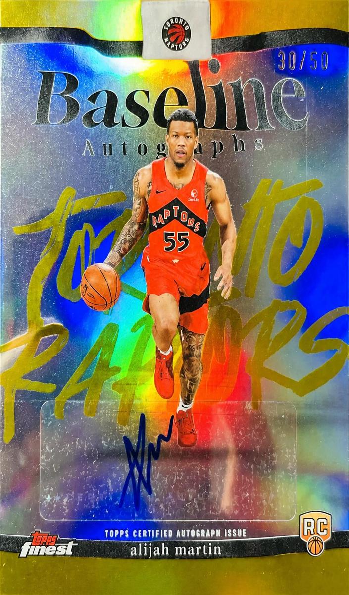2025 Topps Finest Basketball Gold Refractor Alijah Martin #BA-AM