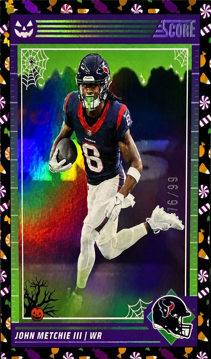 2024 Panini Score-a-Treat Football Trick or Treat John Metchie III #114
