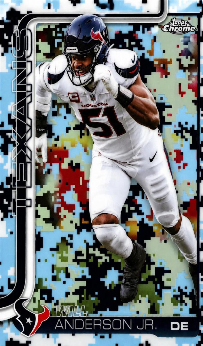2025 Topps Chrome Football Team Camo Variation Will Anderson Jr. #121