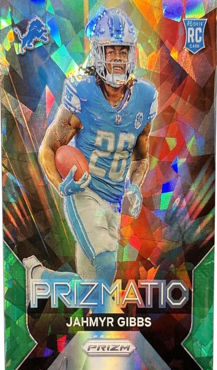 2023 Panini Prizm Football Green Ice Jahmyr Gibbs #20 PSA 9