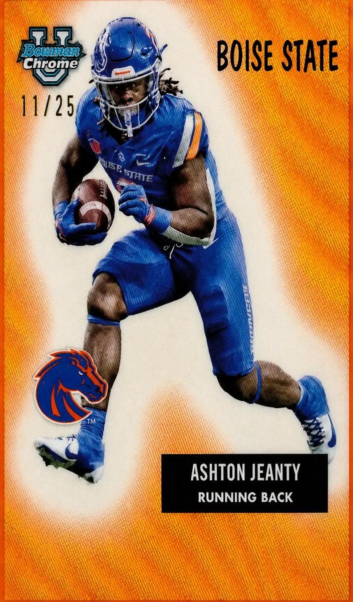 2024 Bowman Chrome University Football Orange Refractor Ashton Jeanty #55B-21