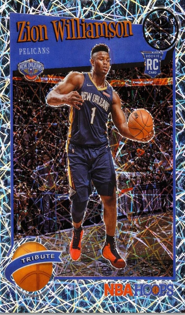 2019 Panini Hoops Premium Stock Basketball Silver Zion Williamson #296 PSA 9