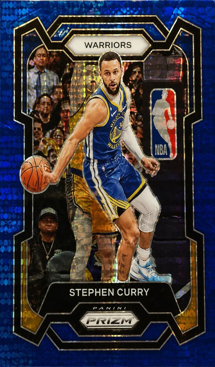 2023 Panini Prizm Basketball Blue Seismic Stephen Curry #119