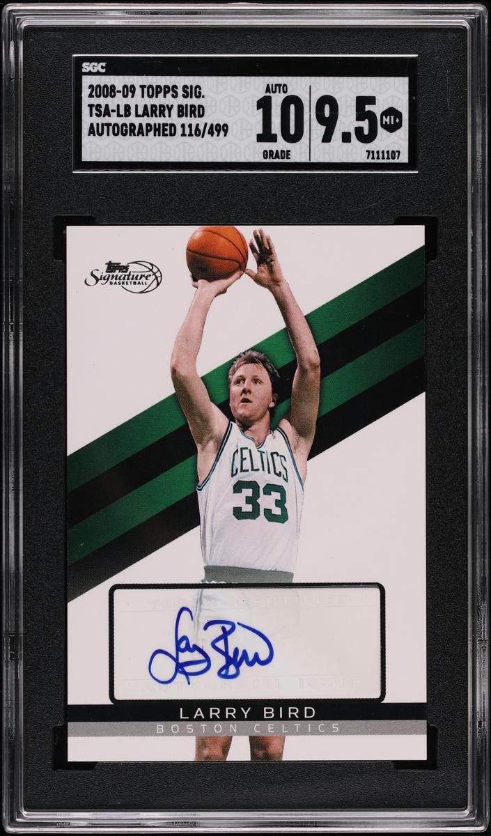 2008 Topps Signature Basketball Larry Bird #TSA-LB PSA 10