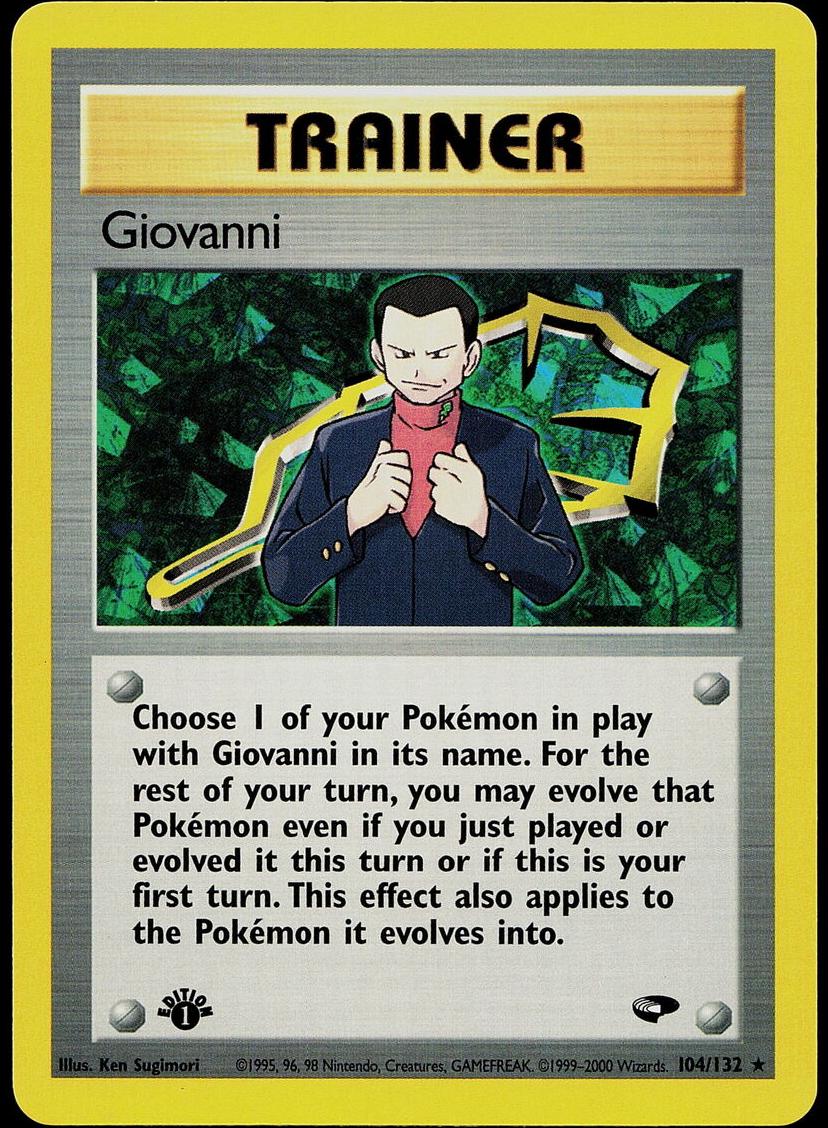 2000 Pokemon Gym Challenge 1st Edition Giovanni #104