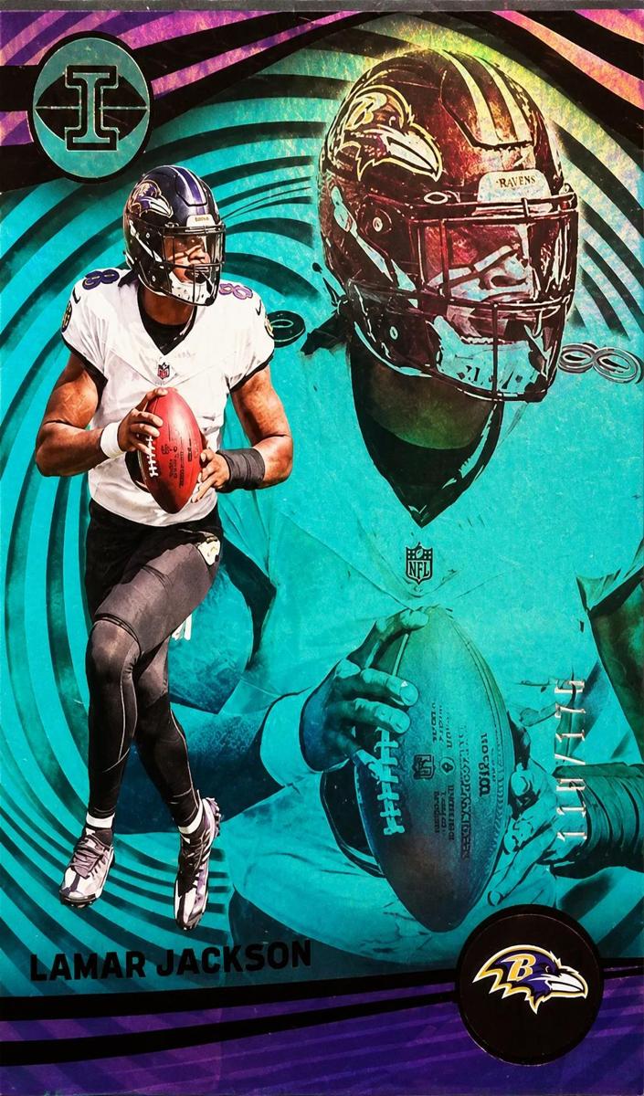 2023 Panini Illusions Football Trophy Collection Teal Lamar Jackson #8