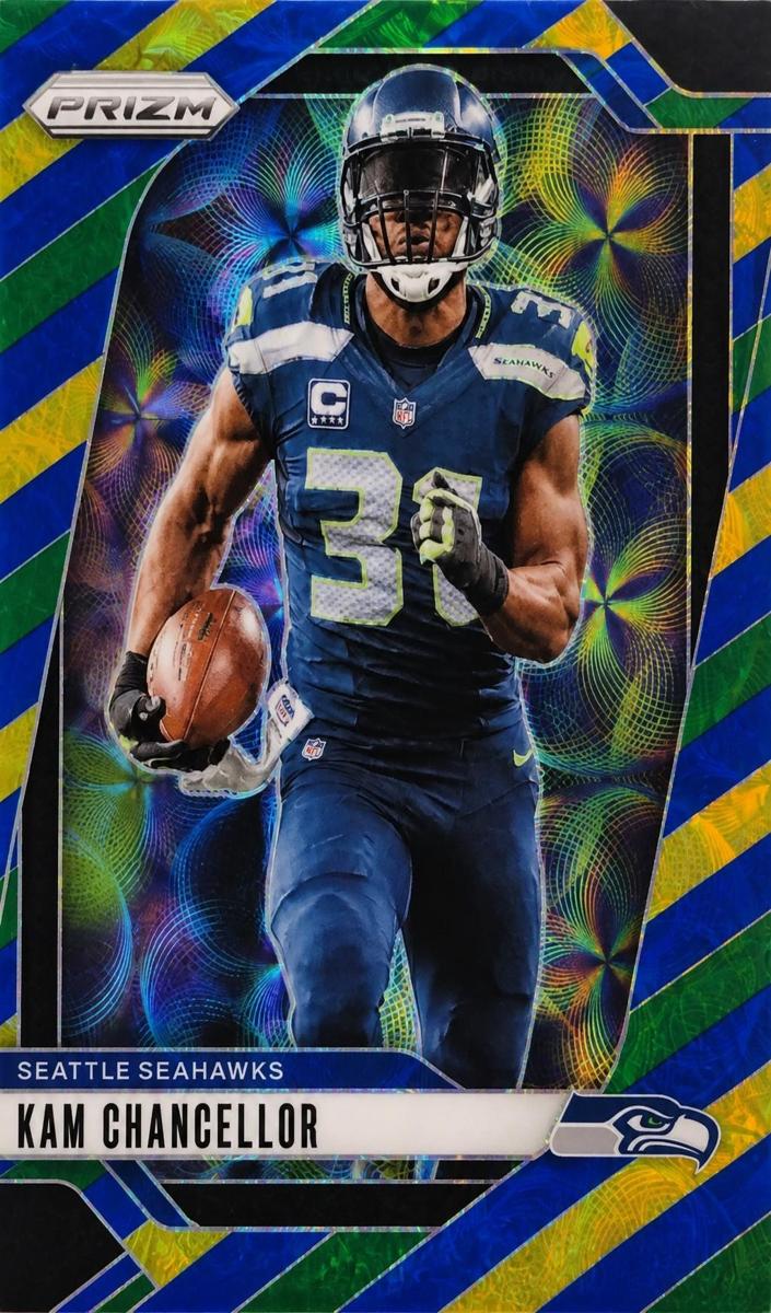 2024 Panini Prizm Football Choice Blue Yellow and Green Kam Chancellor #266